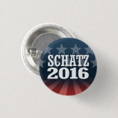 Badge Rond 2,50 Cm Schatz - Brian Schatz 2016 (Devant & derrière)