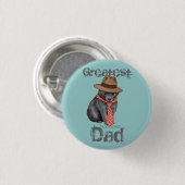 Badge Rond 2,50 Cm Schipperke Papa (Devant & derrière)