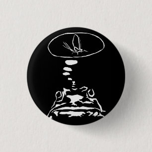 Badge Rond 2,50 Cm Sci-Fi smart animaux "Hungry Frog Dreams"