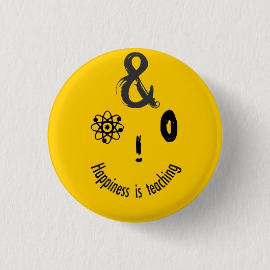 Badge Rond 2,50 Cm Science Ampersand Techie Enseignants humoristiques (Devant)