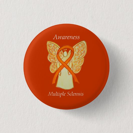 Badge Rond 2,50 Cm Sclérose en plaques Sensibilisation à l'angle Épin (Devant)