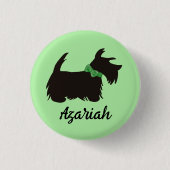 Badge Rond 2,50 Cm Scottie dog Button, Scottie terrier (Devant)