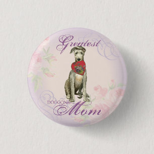 Badge Rond 2,50 Cm Scottish Deerhound Heart Maman