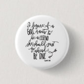 Badge Rond 2,50 Cm Script de calligraphie de citation d'alimentation  (Devant)