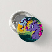 Badge Rond 2,50 Cm Sea Monster (Devant & derrière)