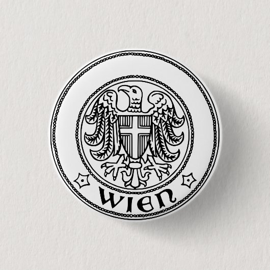 Badge Rond 2,50 Cm Seal of Vienna, AUSTRIA (Devant)