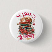 Badge Rond 2,50 Cm Season's Readings Cozy Kitten  (Devant)