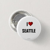 Badge Rond 2,50 Cm Seattle : J'aime Seattle bouton pinback (Devant & derrière)