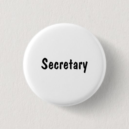 Badge Rond 2,50 Cm Secrétaire (Devant)