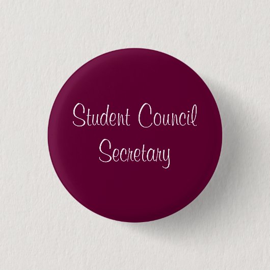Badge Rond 2,50 Cm Secrétaire du Conseil d'étudiant (Devant)