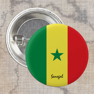 Badge Rond 2,50 Cm Sénégal bouton, Sénégal patriotique Sénégal Drapea