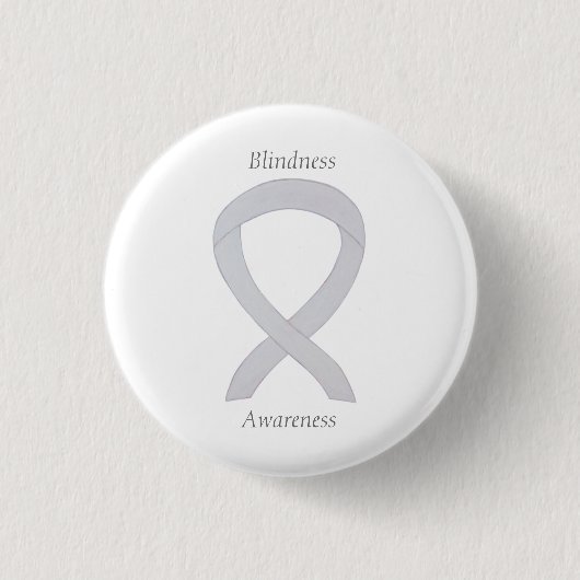 Badge Rond 2,50 Cm Sensibilisation à la cécité Pinceau d'art à ruban  (Devant)
