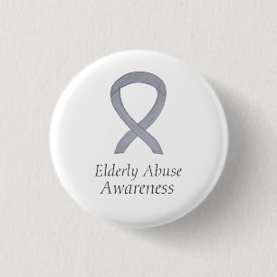 Badge Rond 2,50 Cm Sensibilisation à la maltraitance des personnes âg