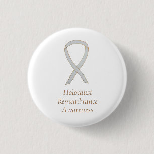Badge Rond 2,50 Cm Sensibilisation à la mémoire de l'Holocauste Éping