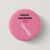 Badge Rond 2,50 Cm sensibilisation au cancer du sein (Devant)