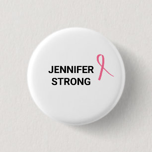 Badge Rond 2,50 Cm Sensibilisation au cancer du sein Ruban rose