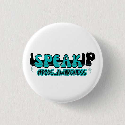 Badge Rond 2,50 Cm Sensibilisation au syndrome d'ovulation polykystiq (Devant)