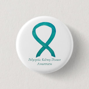 Badge Rond 2,50 Cm Sensibilisation aux maladies du rein polycytaire P