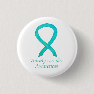 Badge Rond 2,50 Cm Sensibilisation aux troubles de l'anxiété Poignée