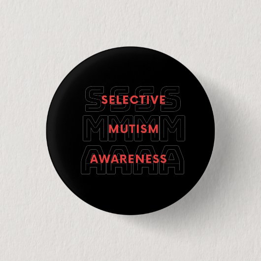 Badge Rond 2,50 Cm Sensibilisation sélective au mutisme (Devant)