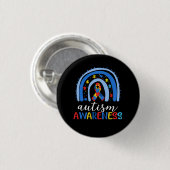 Badge Rond 2,50 Cm Sensibilisation sur l'autisme Puzzle arc-en-ciel S (Devant & derrière)