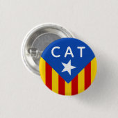 Badge Rond 2,50 Cm Senyera Estelada (Devant & derrière)