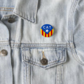 Badge Rond 2,50 Cm Senyera Estelada (En situation)