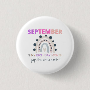 Badge Rond 2,50 Cm Septembre Est Mon Anniversaire Mois, 2021 arc-en-c