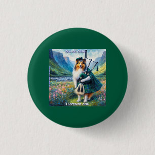 Badge Rond 2,50 Cm Sérénade du Colley Écossais – Cornemuses et Capric