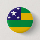 Badge Rond 2,50 Cm Sergipe, bouton indicateur d'état brésilien (Devant)