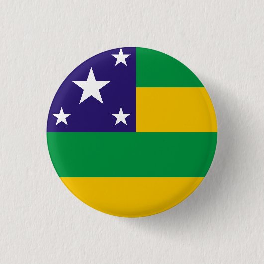 Badge Rond 2,50 Cm Sergipe, bouton indicateur d'état brésilien (Devant)
