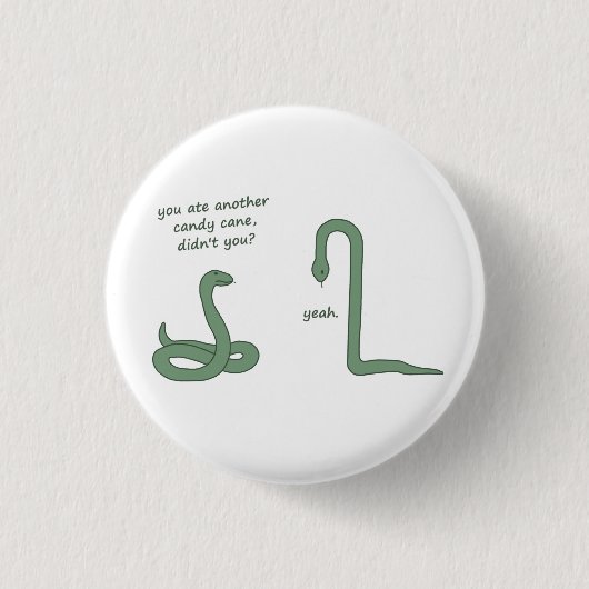 Badge Rond 2,50 Cm Serpent de sucre de canne (Devant)