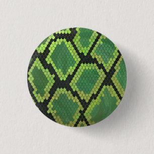 Badge Rond 2,50 Cm Serpent noir et vert