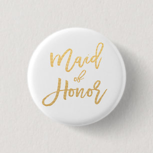 Badge Rond 2,50 Cm servante d'honneur calligraphie