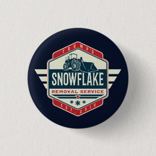 Badge Rond 2,50 Cm Service de retrait des flocons de neige Trump Cade