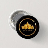 Badge Rond 2,50 Cm Services cinq étoiles (Devant & derrière)