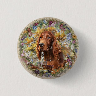 Badge Rond 2,50 Cm Setter irlandais - Oiseau Dog Ultimate Upland
