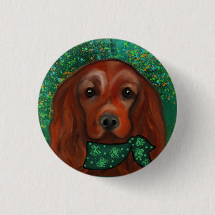 Badge Rond 2,50 Cm Setter rouge irlandais