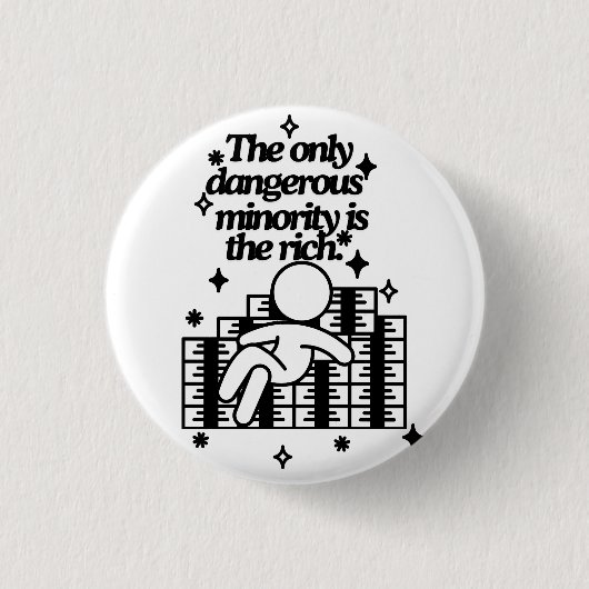 Badge Rond 2,50 Cm Seule minorité dangereuse (Devant)