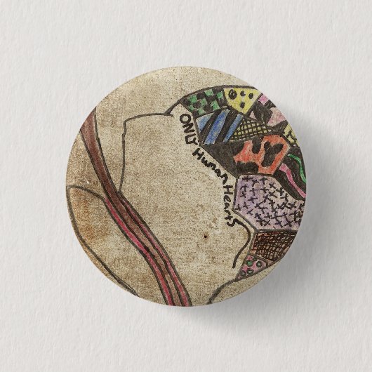 Badge Rond 2,50 Cm Seulement coeurs (b) (Devant)