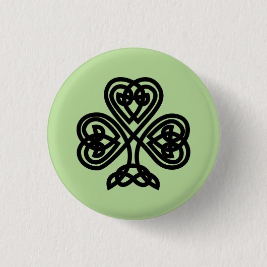 Badge Rond 2,50 Cm Shamrock celte (Devant)