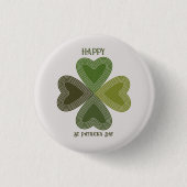 Badge Rond 2,50 Cm Shamrock celte irlandais rétro St Patrick's Day (Devant)
