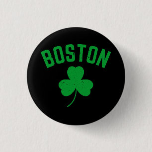Badge Rond 2,50 Cm Shamrock de Boston Green Lucky