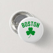 Badge Rond 2,50 Cm Shamrock de Boston Green Lucky (Devant & derrière)
