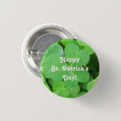 Badge Rond 2,50 Cm Shamrock de la Saint-Patrick (Devant & derrière)
