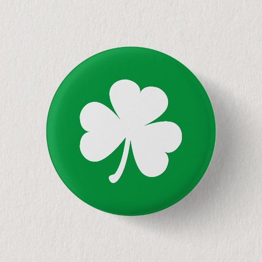 Badge Rond 2,50 Cm Shamrock irlandais personnalisable (Devant)