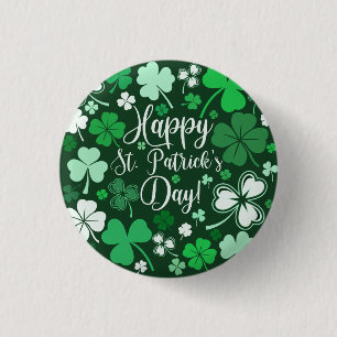 Badge Rond 2,50 Cm Shamrock St Patrick's