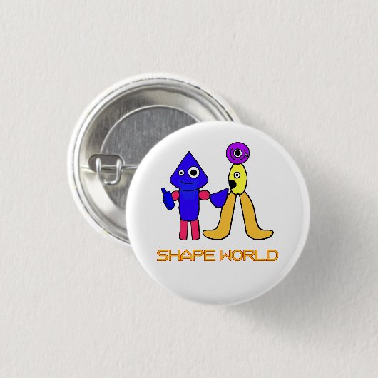 Badge Rond 2,50 Cm Shape World (Devant & derrière)