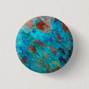 Badge Rond 2,50 Cm Shattuckite bleu