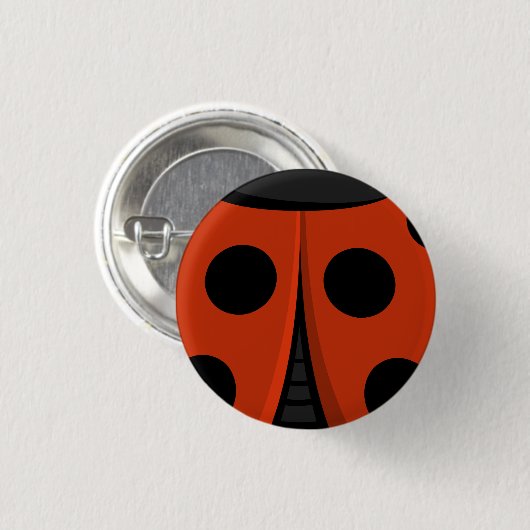 Badge Rond 2,50 Cm Shell Ladybug (Devant & derrière)